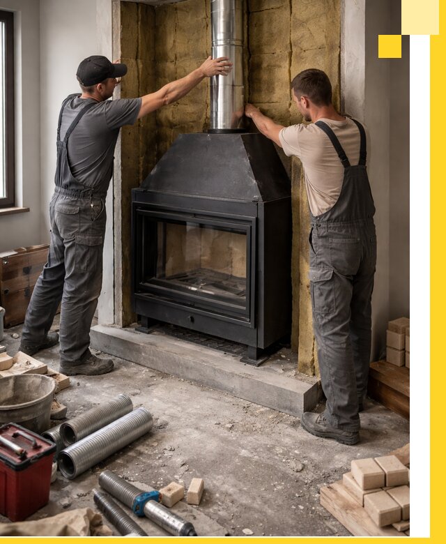 Изготовление и монтаж закрытых каминов в Коломне под ключ