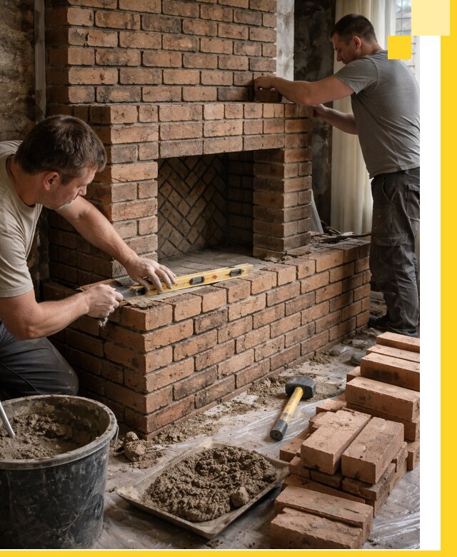 Изготовление и установка кирпичных каминов в Коломне