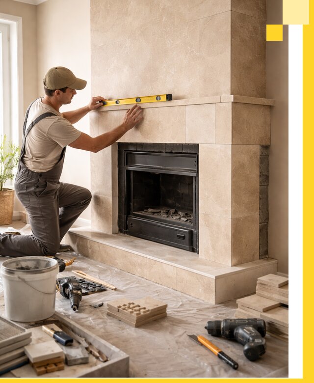 Установка и монтаж каминов в частном доме под ключ в Коломне