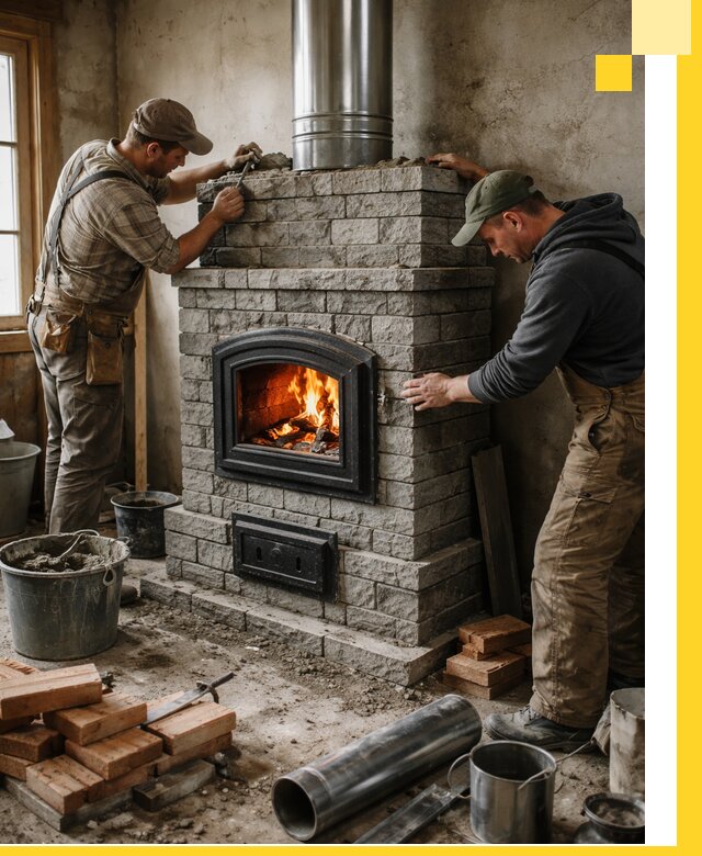 Производство, поставка и монтаж дровяных печей в Коломне