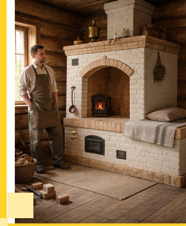 Русские печи с лежанкой под ключ в Коломне от 152085 р. ЭриданКлм