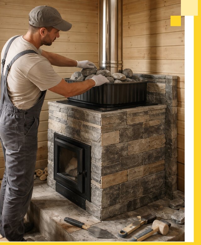 Печи для парной в Коломне, производство, монтаж и обслуживание