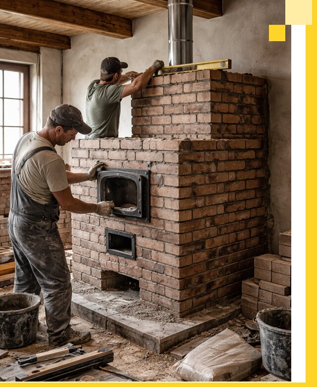 Печи для загородного дома под ключ в Коломне — монтаж и сервис