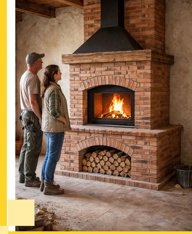 Печи камины из кирпича в Коломне от 121668 р. | ЭриданКлм