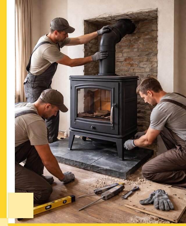 Монтаж печи камина в частном доме в Коломне от 25348 р. | ЭриданКлм