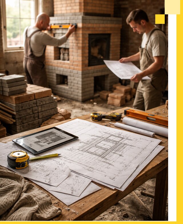 Проекты печей и каминов с индивидуальным дизайном в Коломне