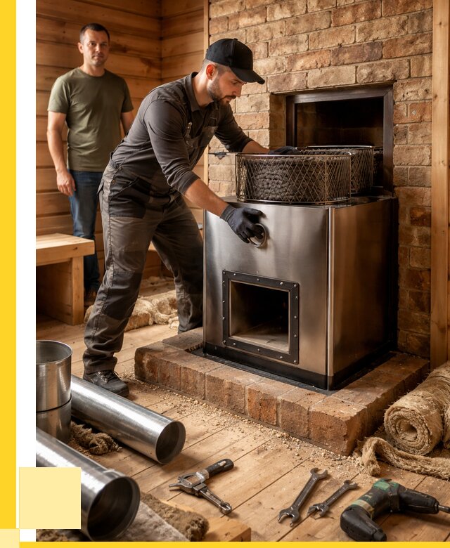 Монтаж банных печей под ключ в Коломне от 18250 р., ЭриданКлм