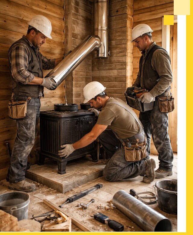 Профессиональный монтаж банных печей и дымоходов в Коломне