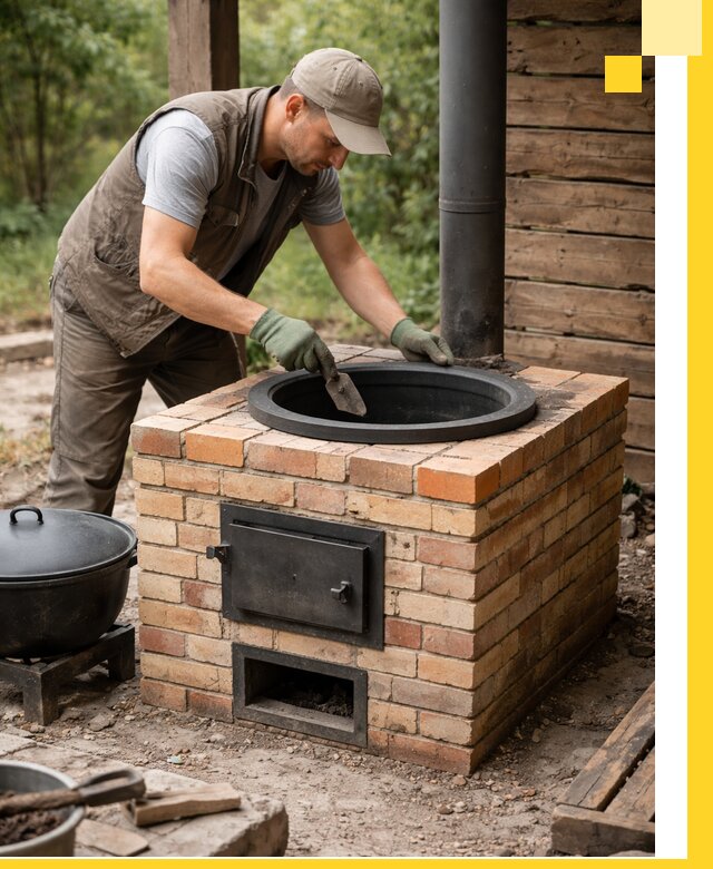 Изготовление и установка печей для казана в Коломне под ключ