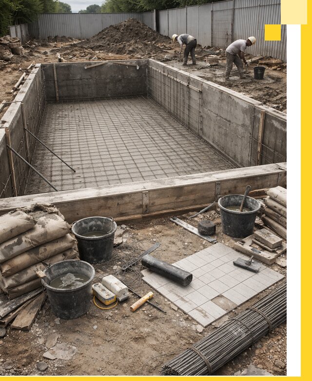 Строительство бассейнов под ключ в Коломне, дизайн и монтаж