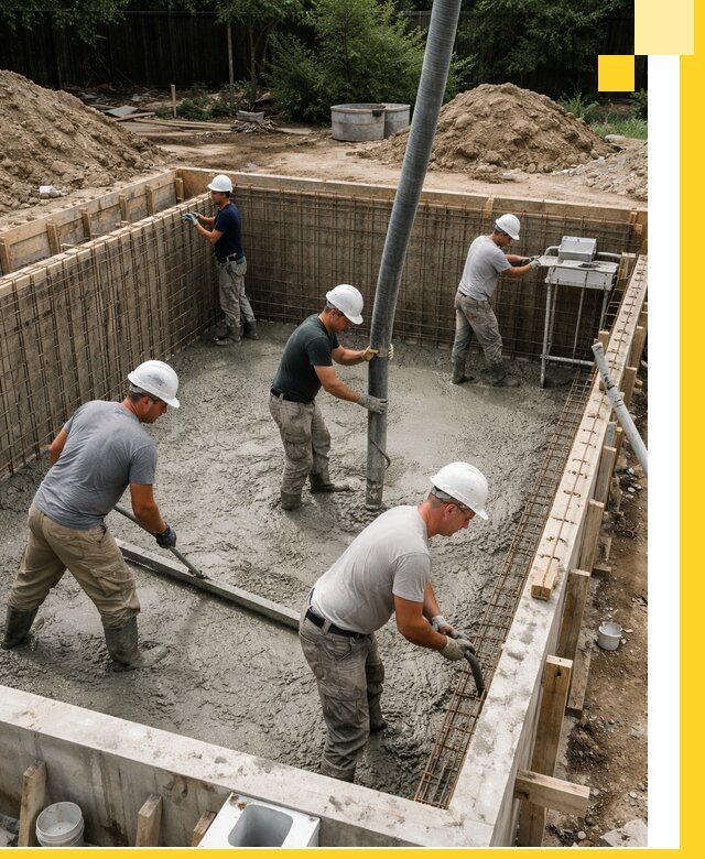 Строительство бетонных бассейнов под ключ в Коломне