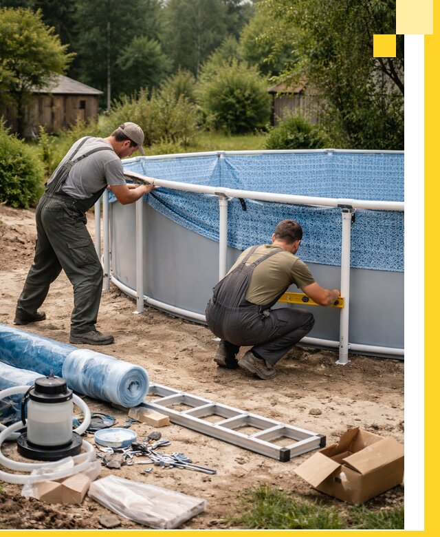 Установка и монтаж каркасных бассейнов в Коломне под ключ