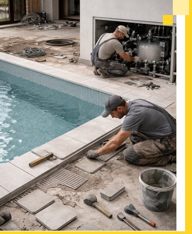 Строительство и монтаж бассейнов в коттедже в Коломне