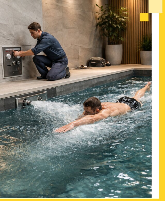 Проектирование и монтаж бассейнов с противотоком в Коломне