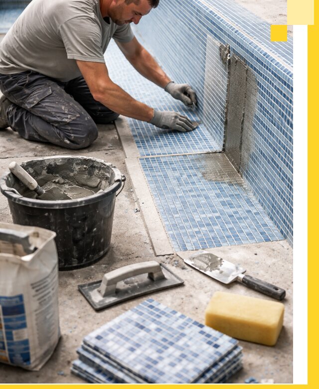 Укладка и ремонт мозаики для бассейнов под ключ в Коломне