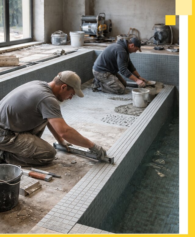 Строительство бассейна в частном доме в Коломне под ключ