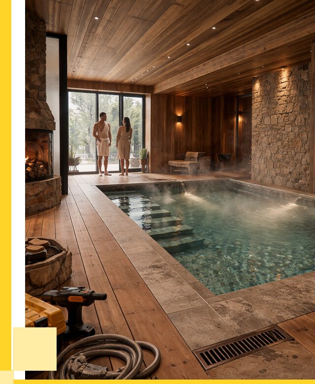 Проекты бань с бассейном под ключ в Коломне от 76043 р., ЭриданКлм