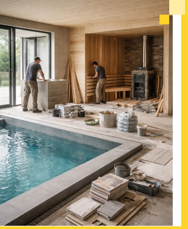 Проектирование и строительство бань с бассейном в Коломне