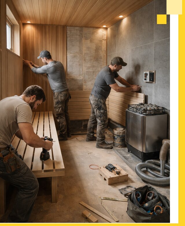 Сауны под ключ в Коломне, проектирование, строительство, отделка