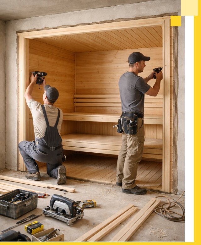 Монтаж саун под ключ в Коломне — проектирование и установка