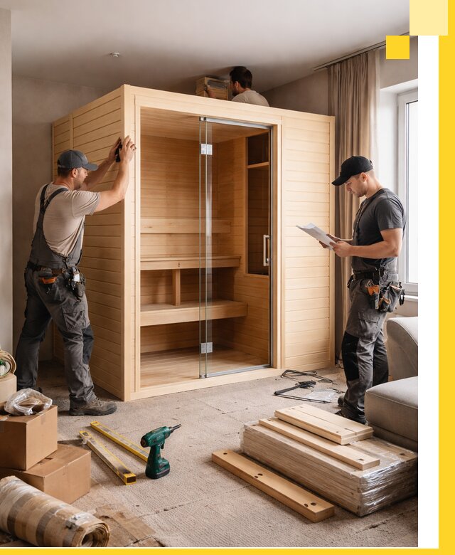 Установка и благоустройство саун в квартире в Коломне