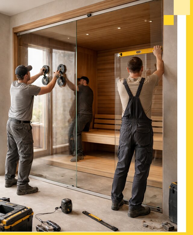 Производство и монтаж стеклянных саун под ключ в Коломне