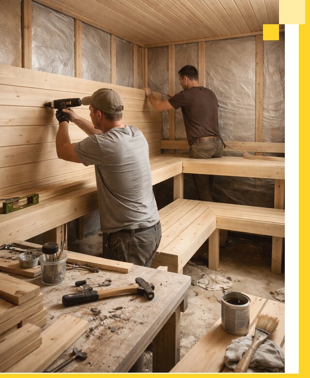 Профессиональная отделка бань и саун под ключ в Коломне