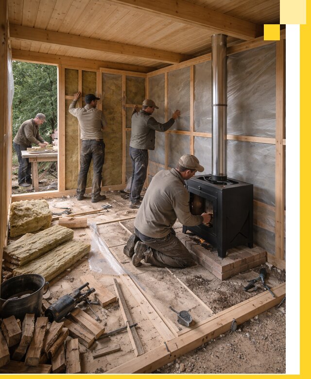 Профессиональный монтаж бань под ключ в Коломне для дома