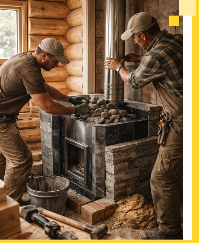 Строительство и отделка русских бань под ключ в Коломне