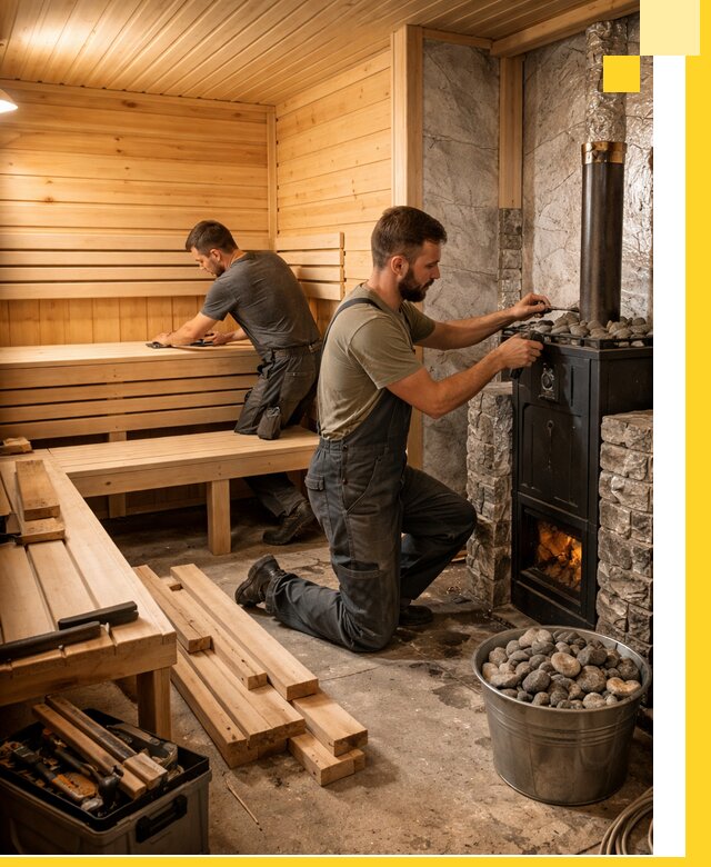 Дизайн и строительство интерьеров бань под ключ в Коломне