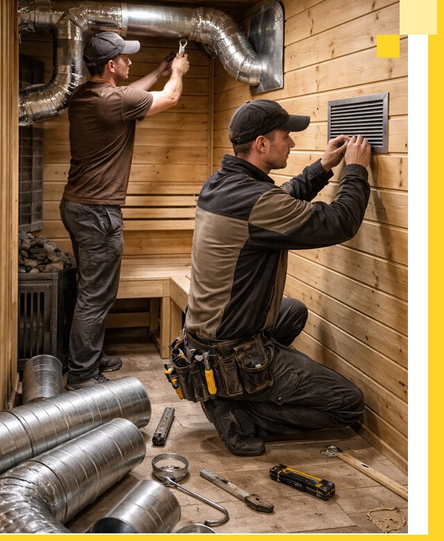 Проектирование и монтаж вентиляции бани в Коломне под ключ