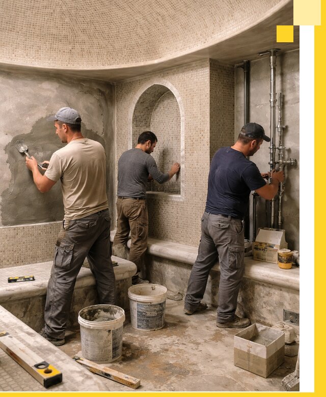 Профессиональный монтаж хамамов под ключ в Коломне с гарантией