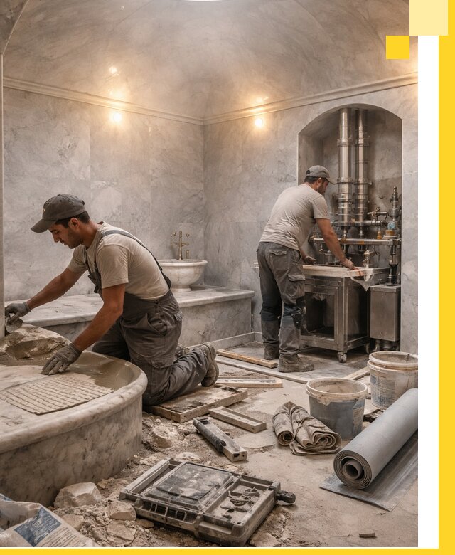 Строительство турецких бань хаммам под ключ в Коломне