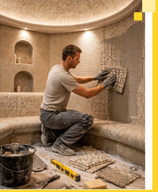 Устройство и монтаж домашнего хамама под ключ в Коломне