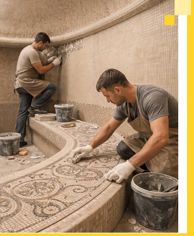 Плитка для хамама в Коломне, укладка, подбор и поставка