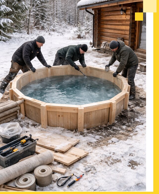 Изготовление и установка ледяных купелей под ключ в Коломне